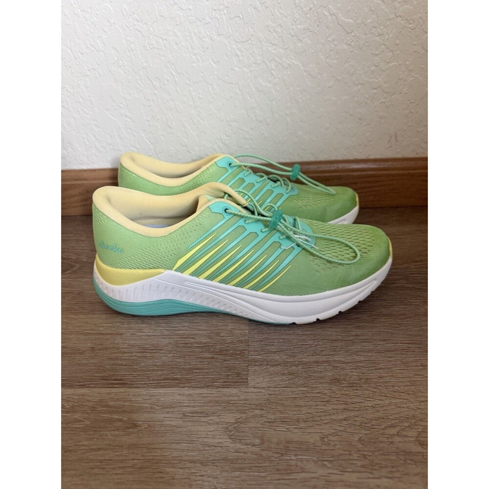 Dansko Penni Mesh Women’s Walking Shoes Bungee Size EU 41 Lime Green Blue